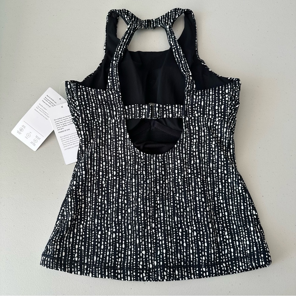 NWT Athleta Maldives Bra Cup Tankini Swim Top Black Rice Pearls 32 D/DD - Picture 9 of 11